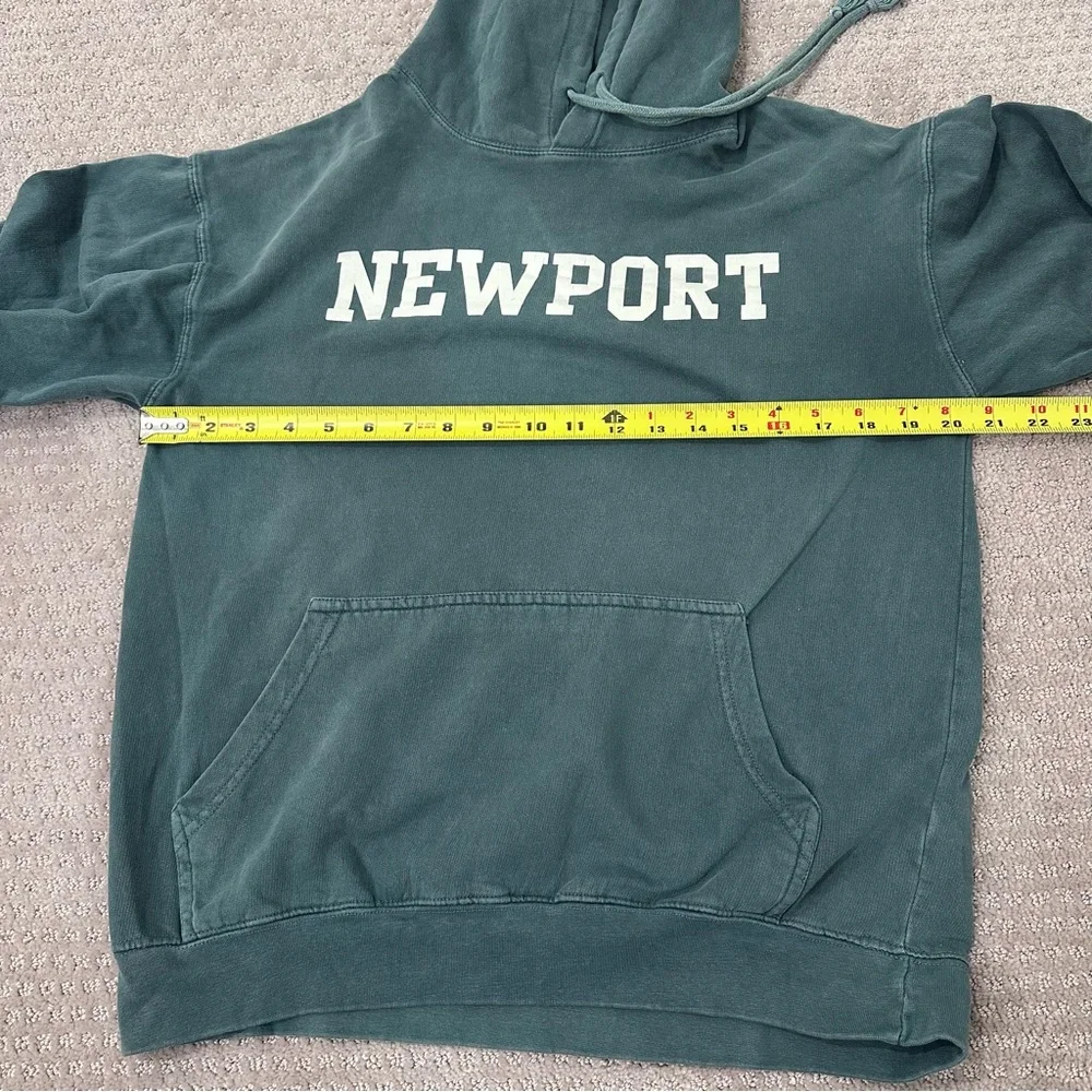 Soft As A Grape Newport RI Hoodie | Coastal Sea Glass Green Pullover Sweatshirt - Picture 5 of 8